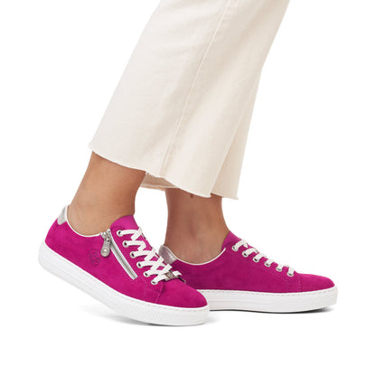 Rieker Ladies Flat Sole Zip Side Sneaker