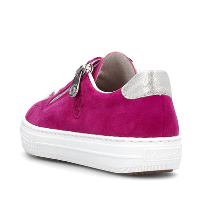 Rieker Ladies Flat Sole Zip Side Sneaker