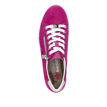 Rieker Ladies Flat Sole Zip Side Sneaker