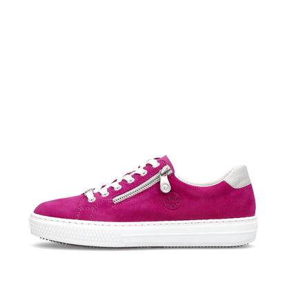 Rieker Ladies Flat Sole Zip Side Sneaker