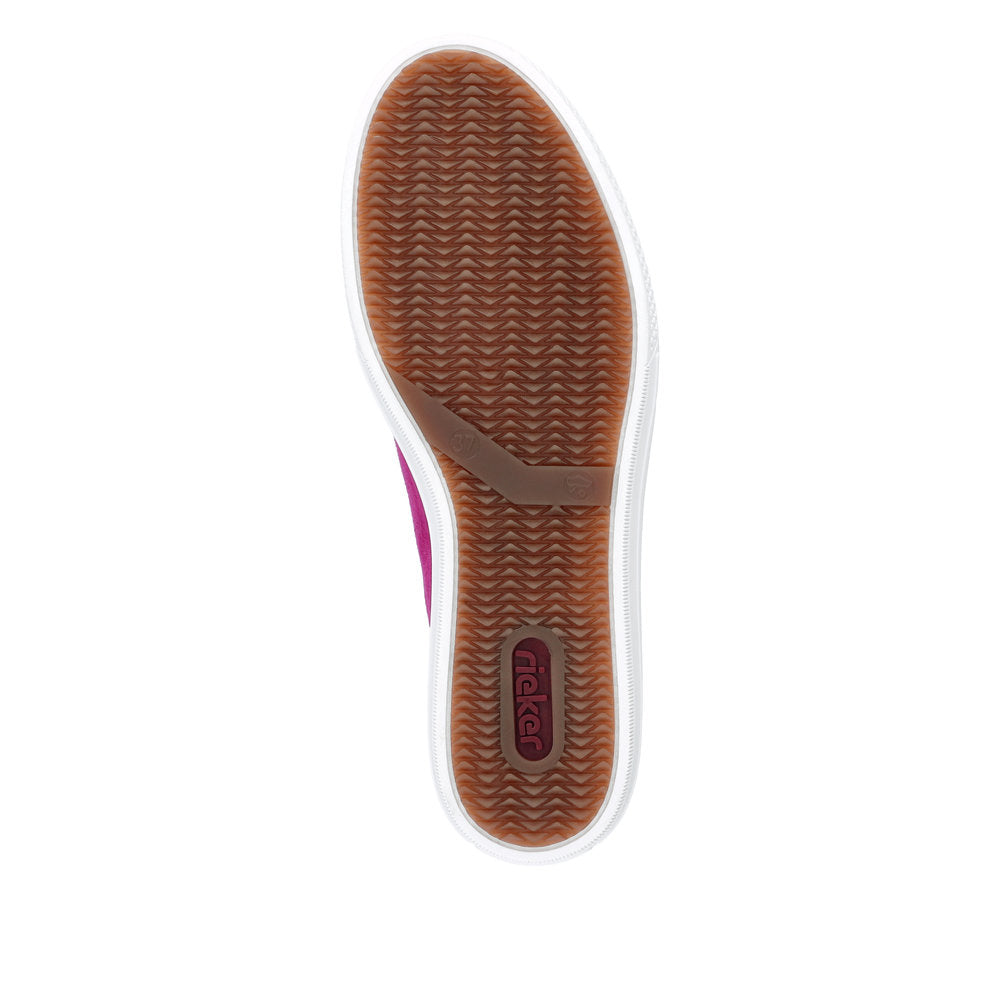 Rieker Ladies Flat Sole Zip Side Sneaker