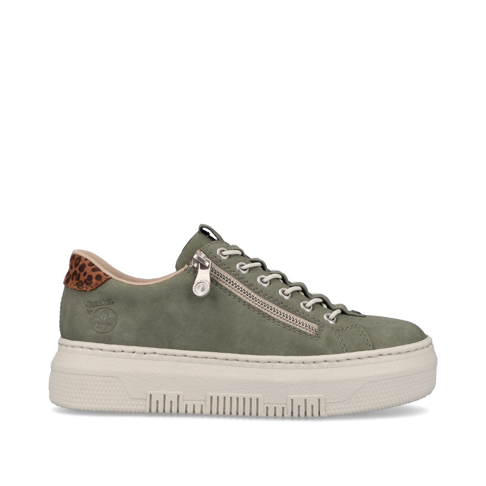 Rieker Ladies Bungee Lace Flatform Sneaker