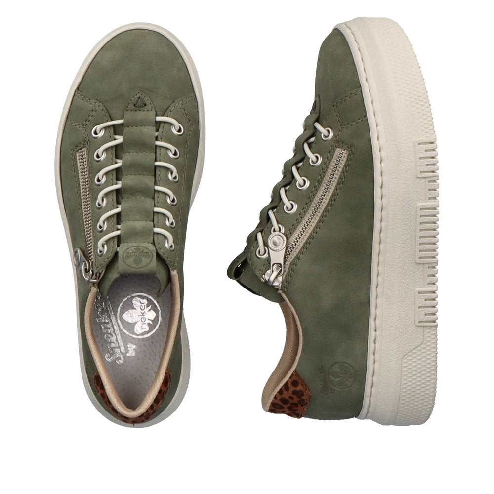 Rieker Ladies Bungee Lace Flatform Sneaker