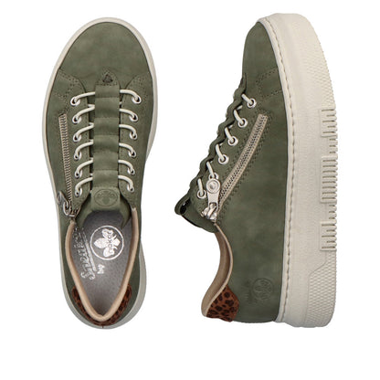 Rieker Ladies Bungee Lace Flatform Sneaker