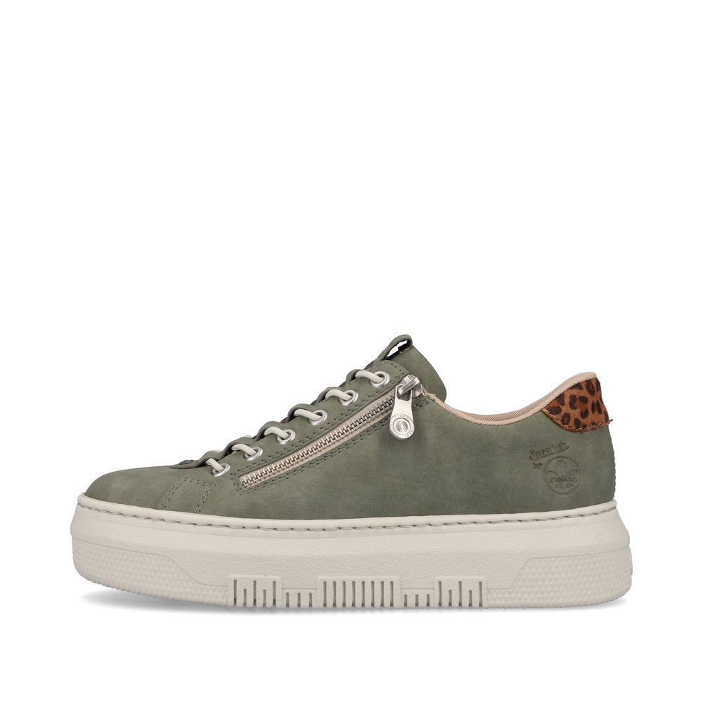 Rieker Ladies Bungee Lace Flatform Sneaker