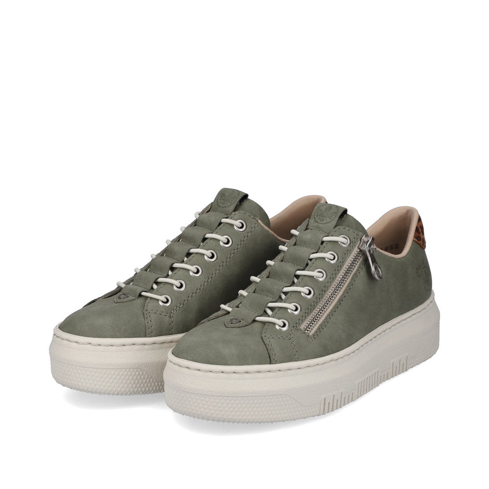 Rieker Ladies Bungee Lace Flatform Sneaker