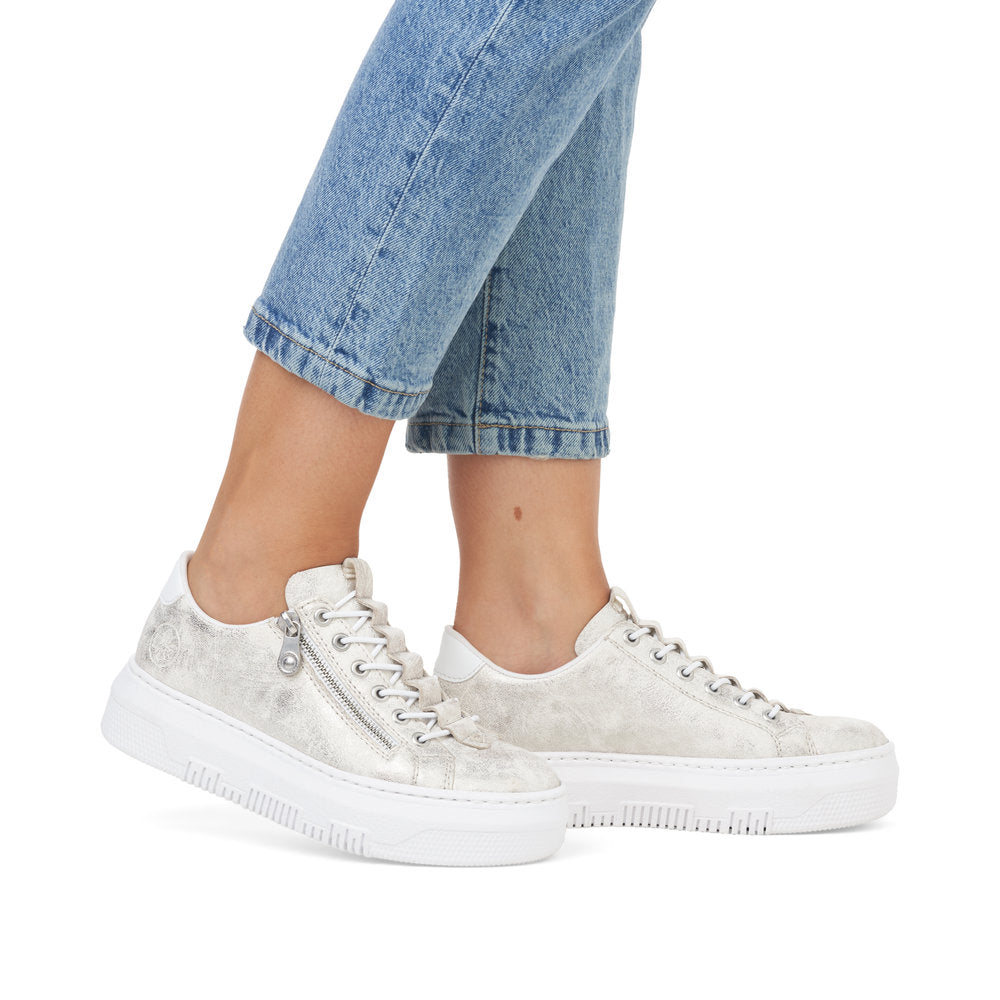 Rieker Ladies Bungee Lace Flatform Sneaker