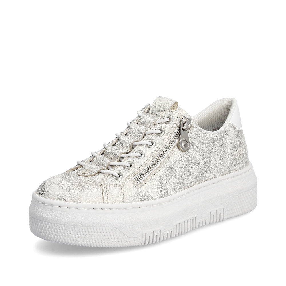 Rieker Ladies Bungee Lace Flatform Sneaker
