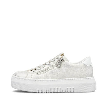 Rieker Ladies Bungee Lace Flatform Sneaker