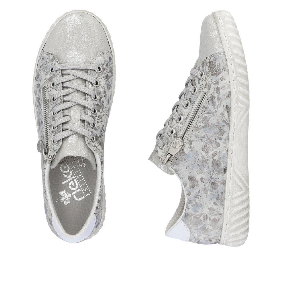 Rieker Ladies Zip Sided Lace Sneaker