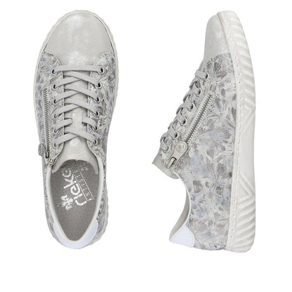 Rieker Ladies Zip Sided Lace Sneaker