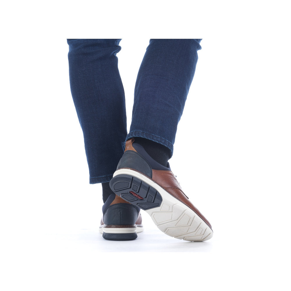 Rieker Men's Leather Neoprene Lace Up Casual