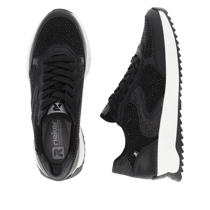 Rieker Evolution Ladies Crystal Trim Lace Sneaker