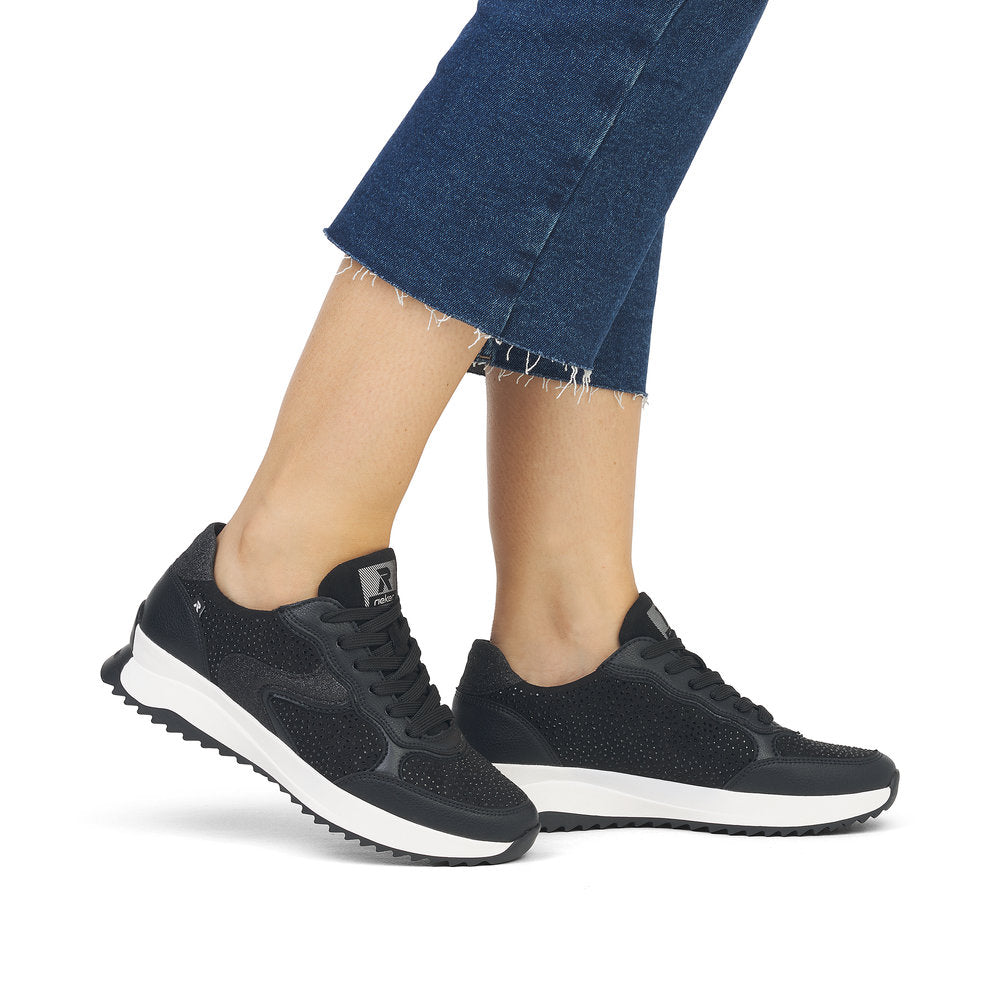 Rieker Evolution Ladies Crystal Trim Lace Sneaker