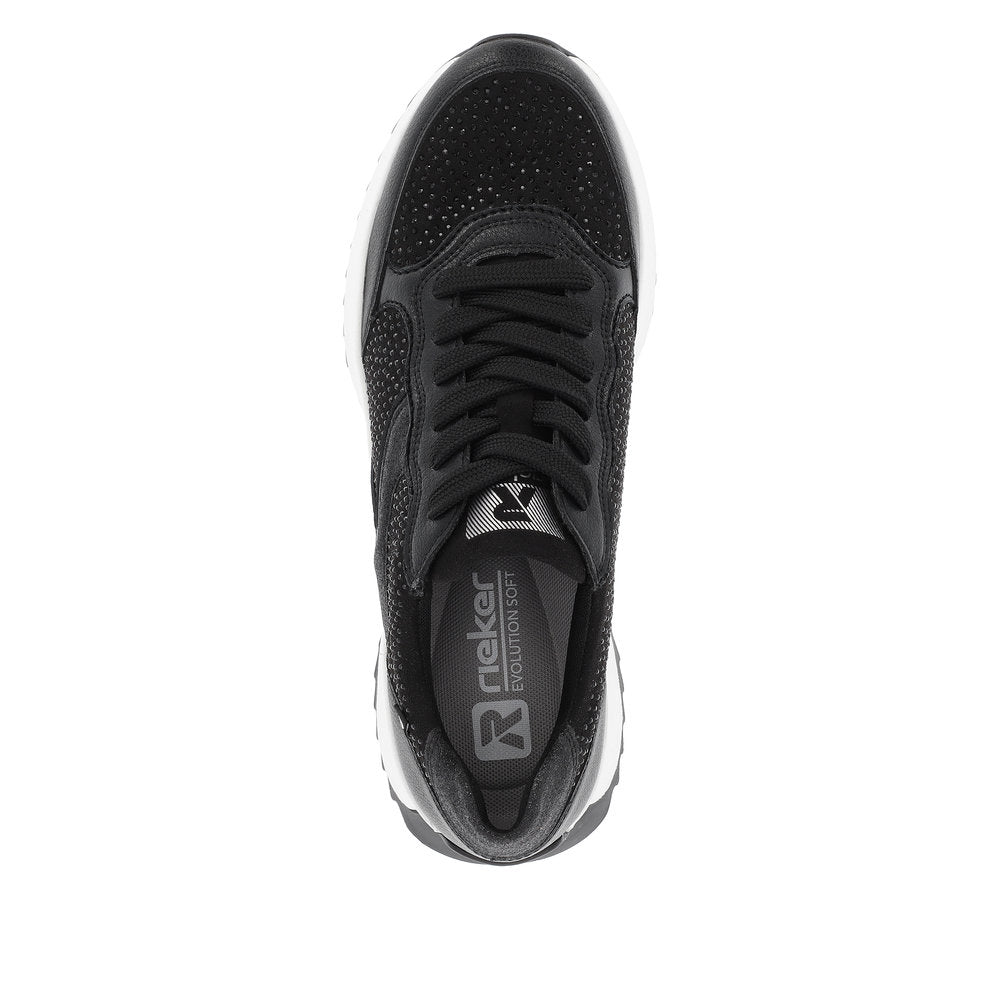 Rieker Evolution Ladies Crystal Trim Lace Sneaker