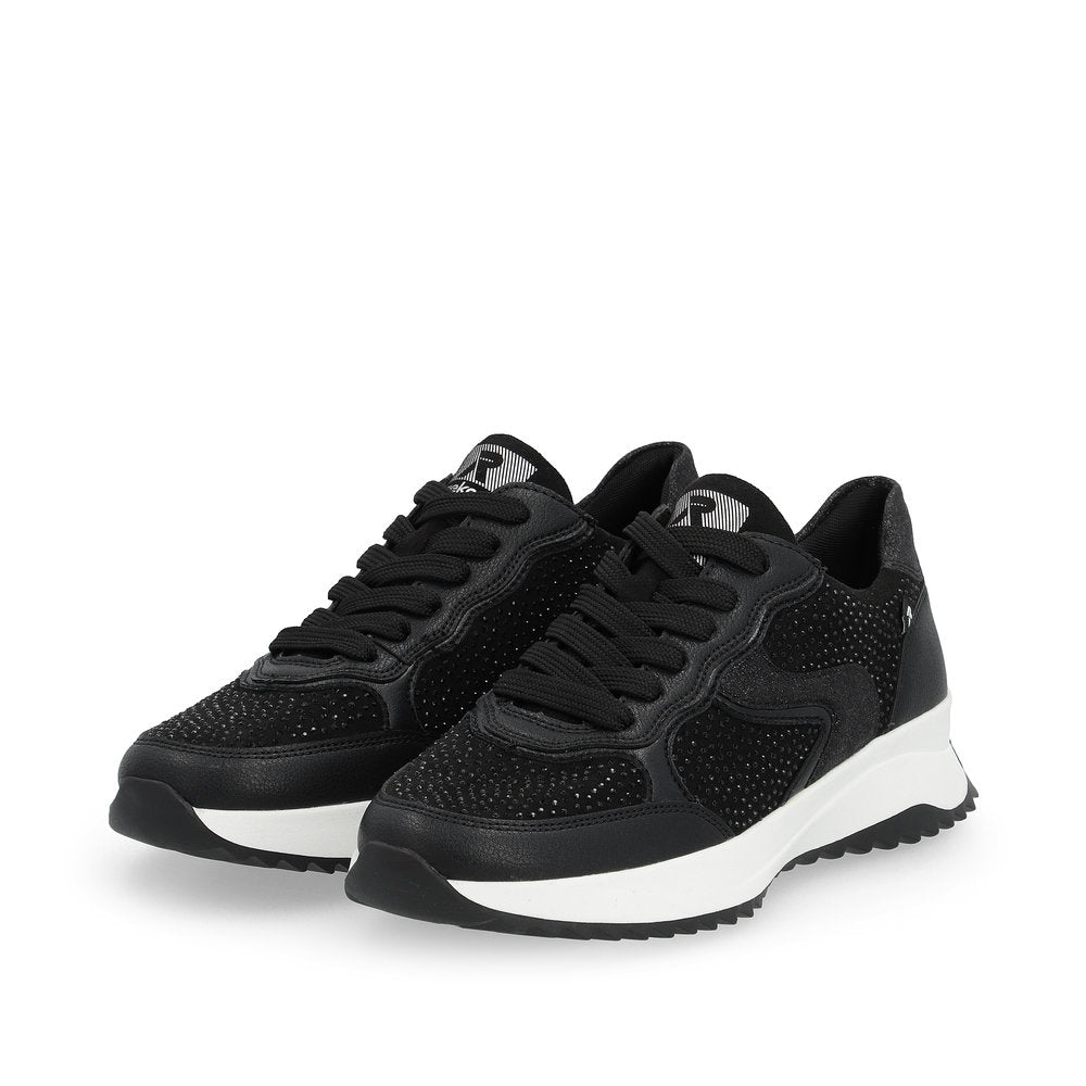 Rieker Evolution Ladies Crystal Trim Lace Sneaker
