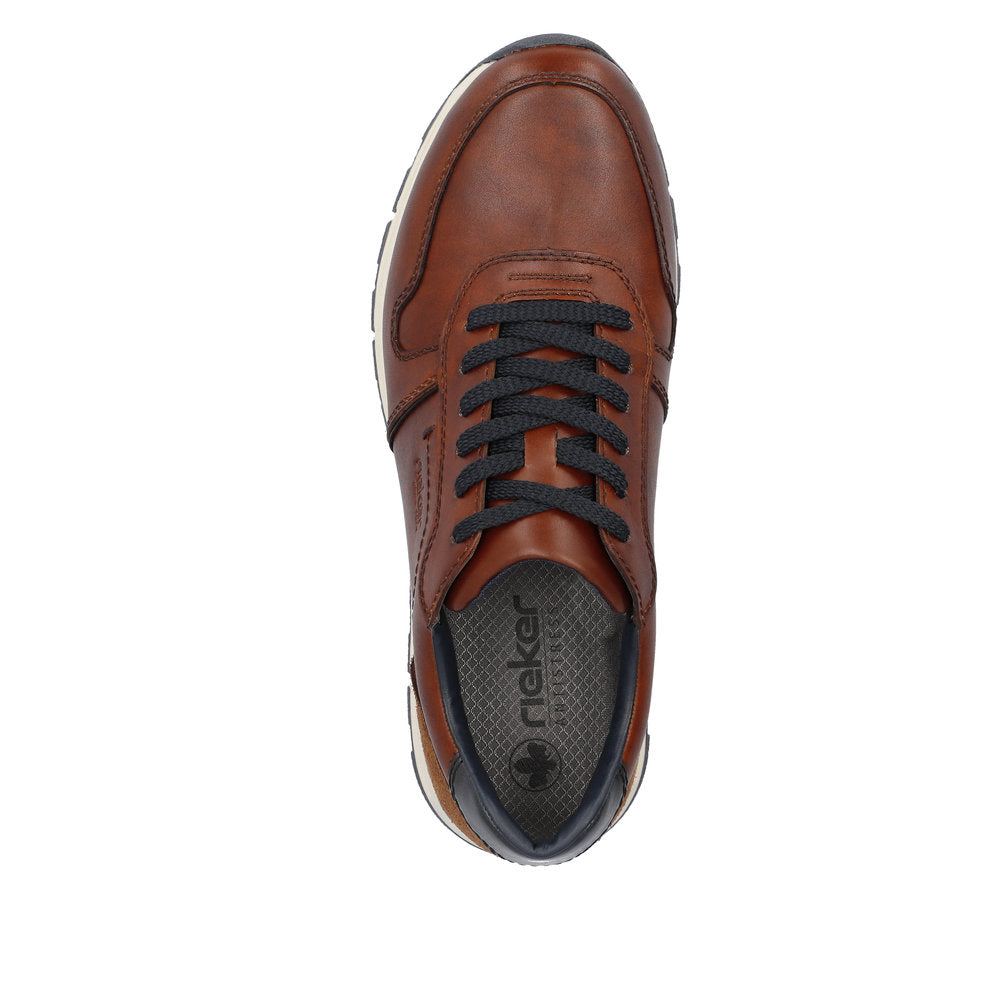 Rieker Men’s Lace Up Leather Sneaker