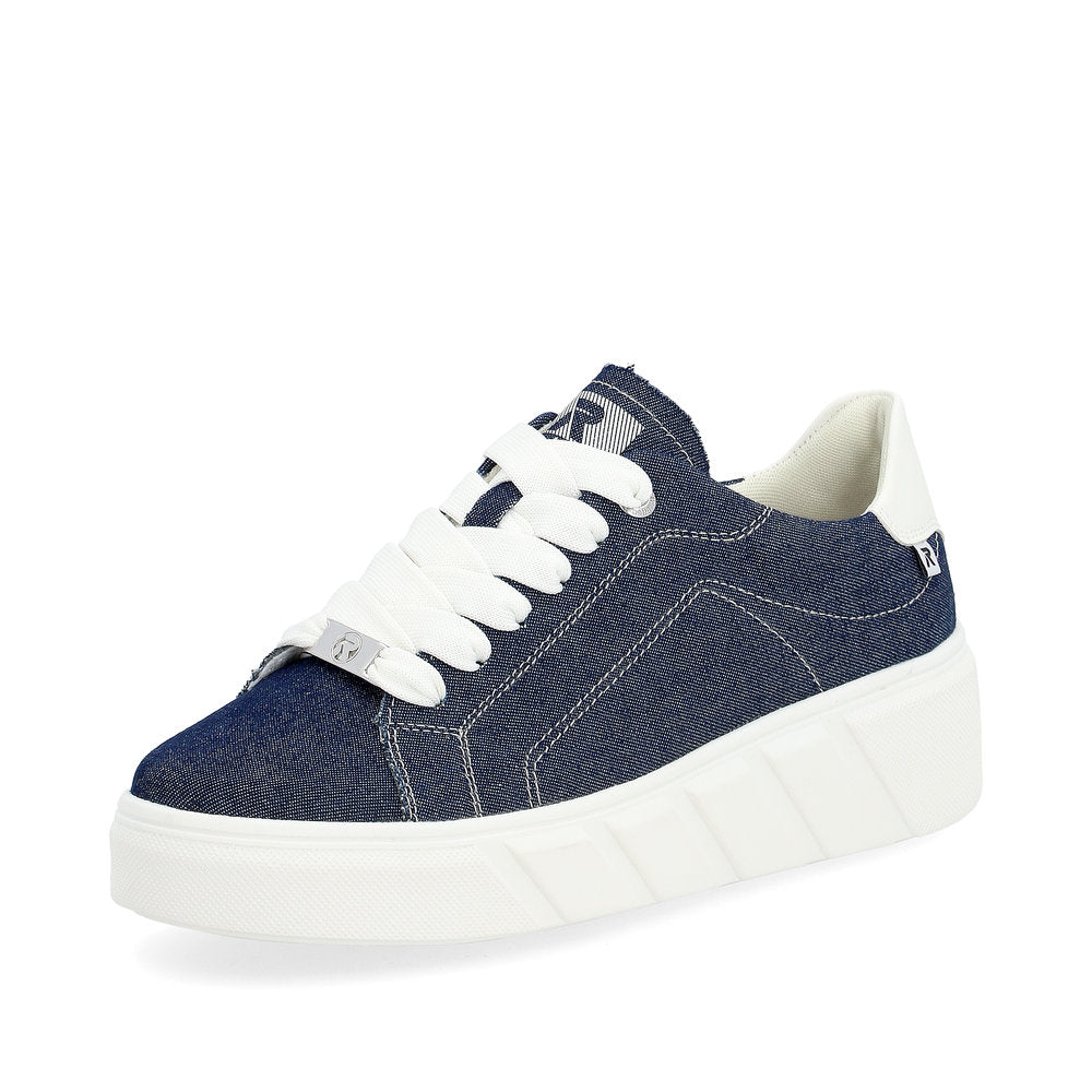 Rieker Evolution Ladies Denim Lace Sneaker