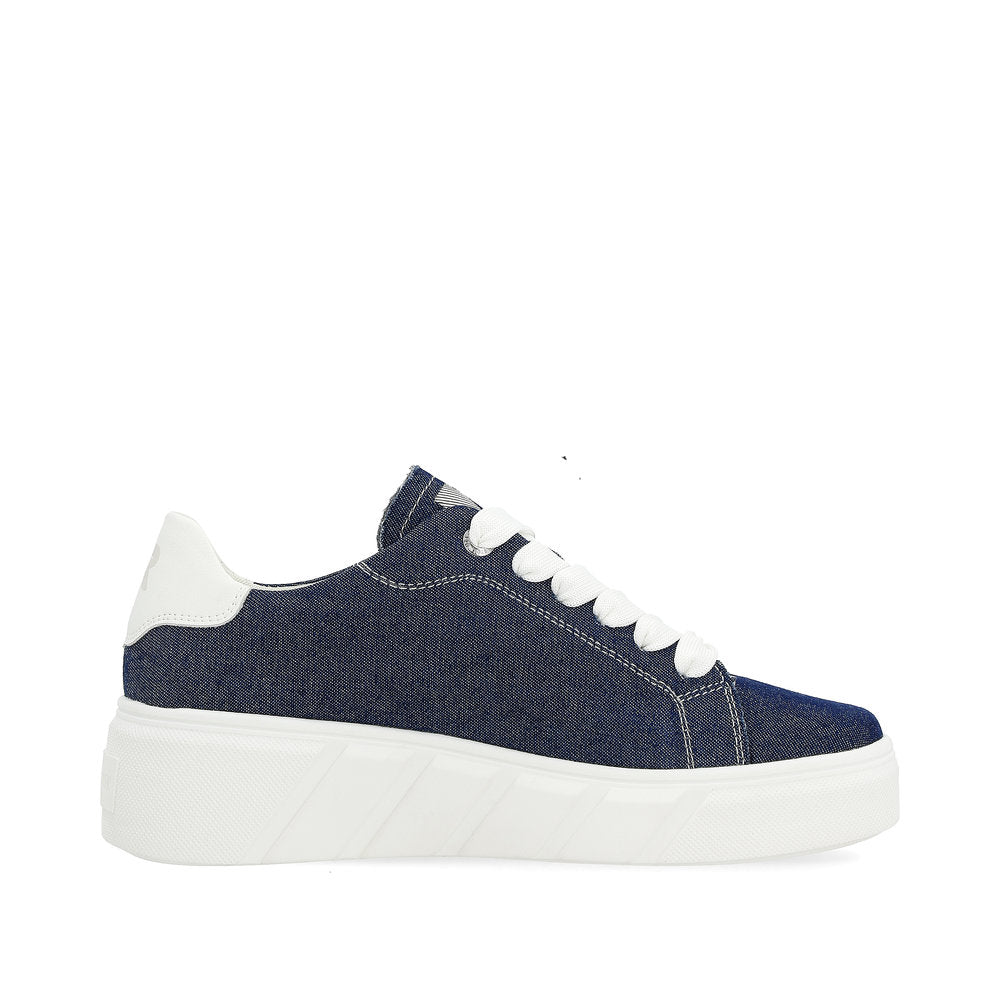 Rieker Evolution Ladies Denim Lace Sneaker
