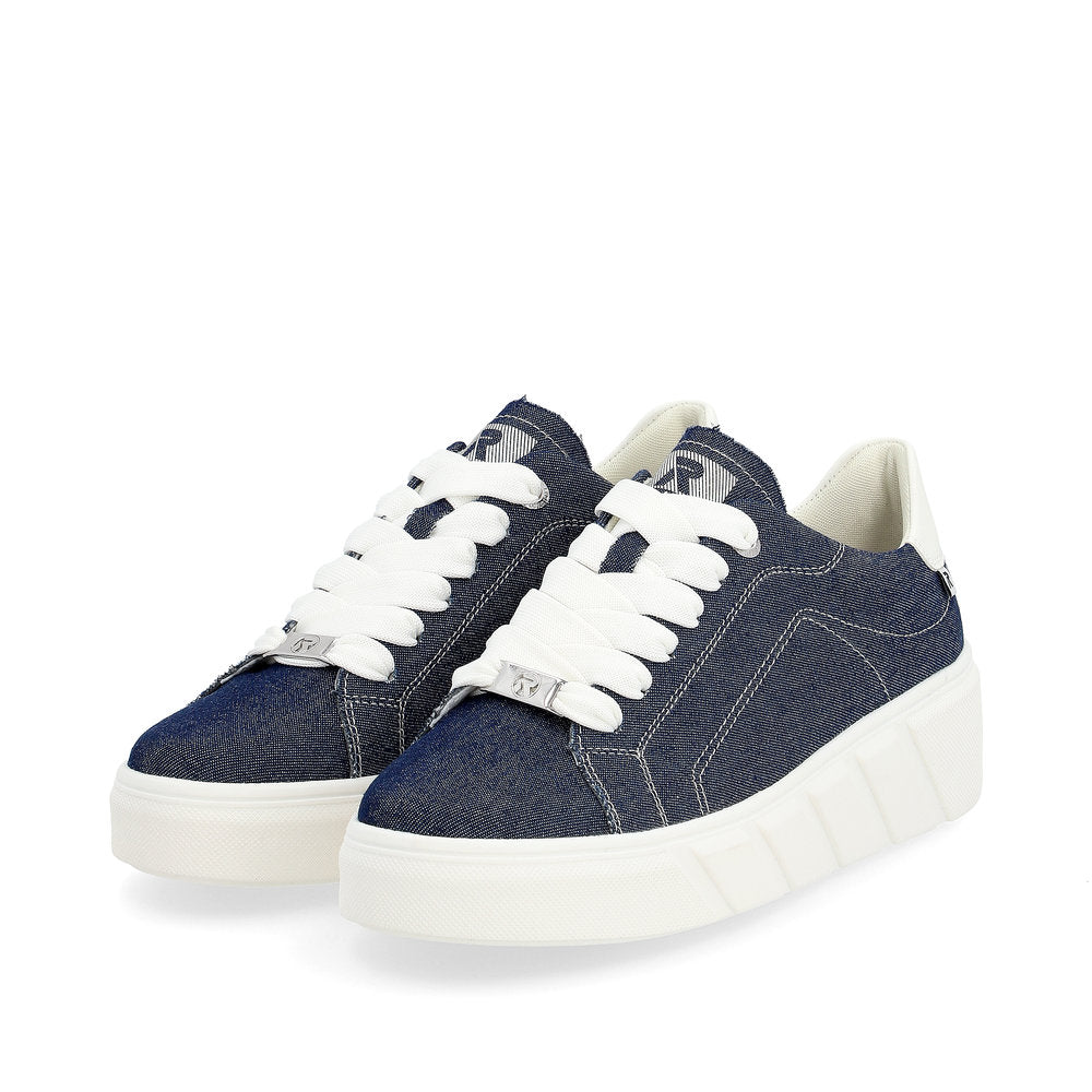 Rieker Evolution Ladies Denim Lace Sneaker