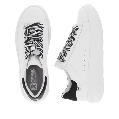 Rieker Evolution Ladies Contrast Lace Sneaker
