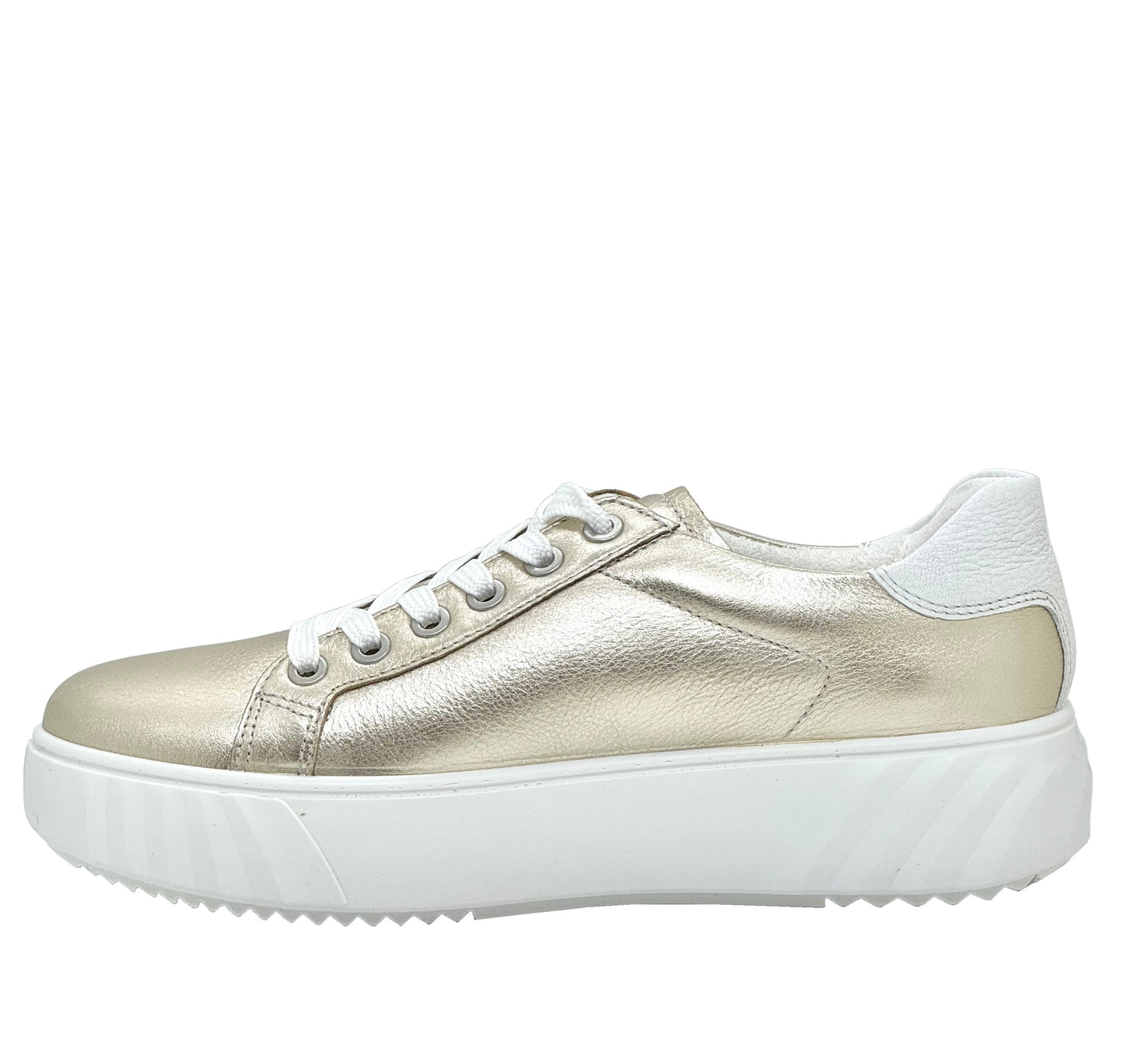 Ara Ladies Monaco  Metallic Lace Up Sneaker