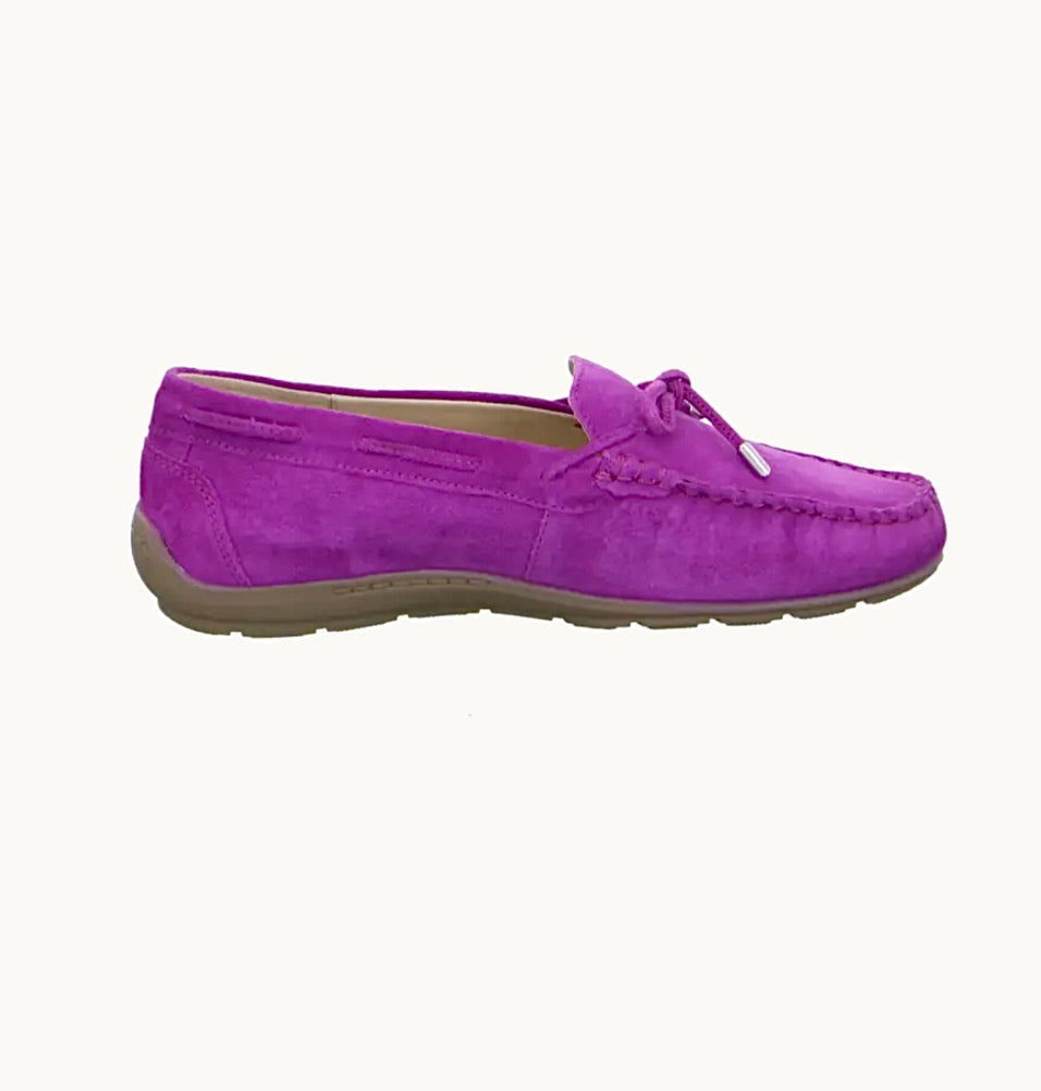 Ara Ladies Alabama Suede Bow trim Loafer
