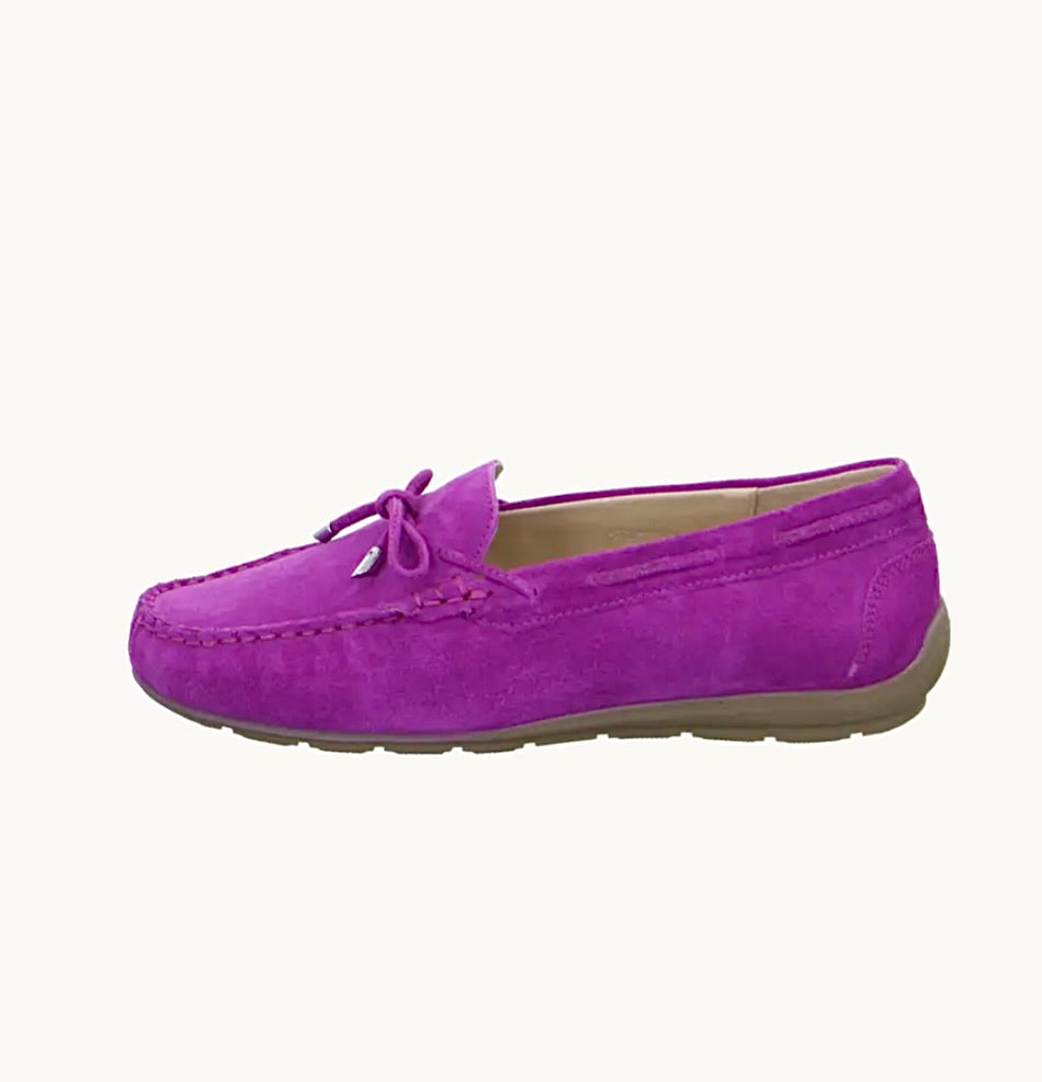Ara Ladies Alabama Suede Bow trim Loafer