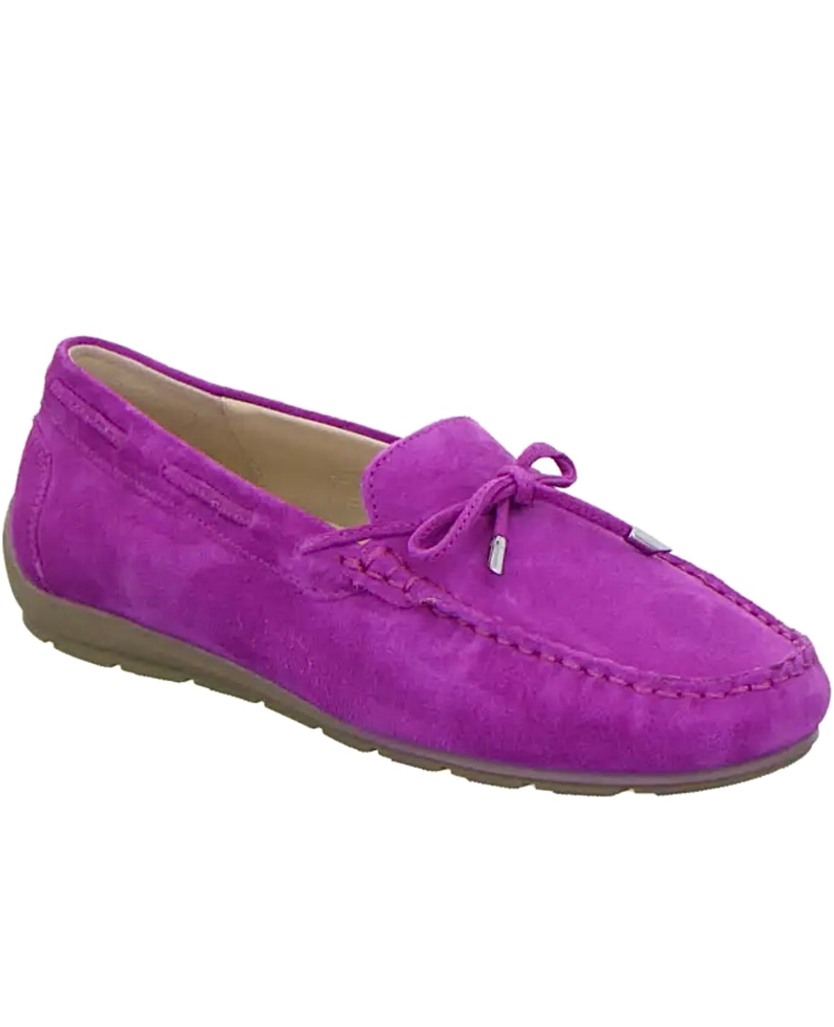 Ara Ladies Alabama Suede Bow trim Loafer
