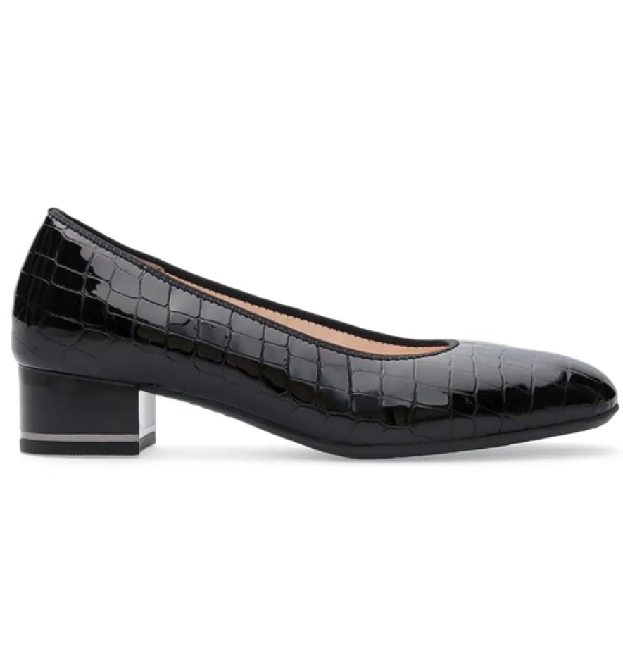 Ara Ladies Graz Croco Court Shoe