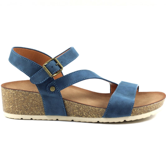 Lunar Cluster Ladies Cross Strap Wedge Sandal