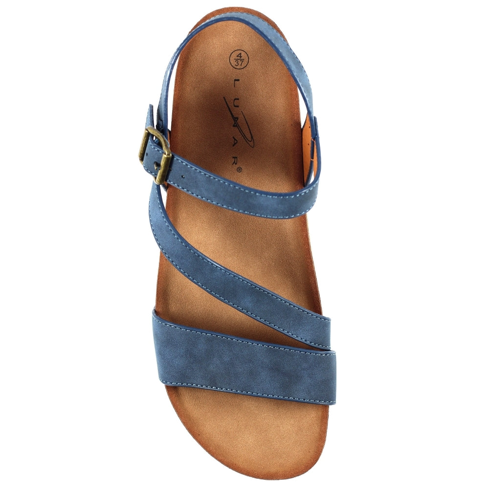 Lunar Cluster Ladies Cross Strap Wedge Sandal