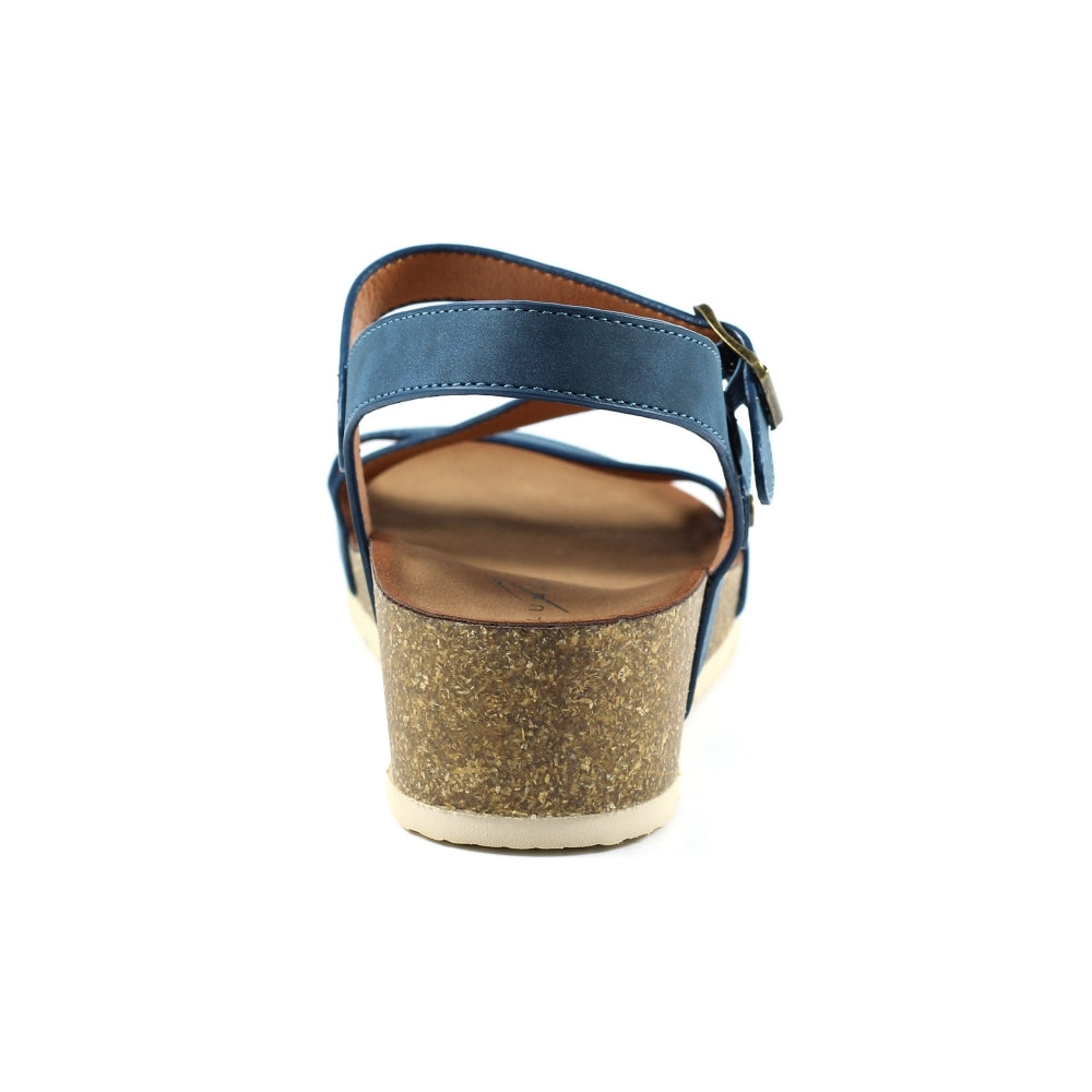 Lunar Cluster Ladies Cross Strap Wedge Sandal