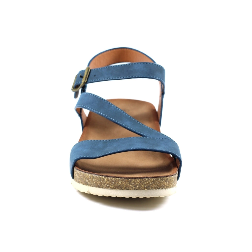 Lunar Cluster Ladies Cross Strap Wedge Sandal