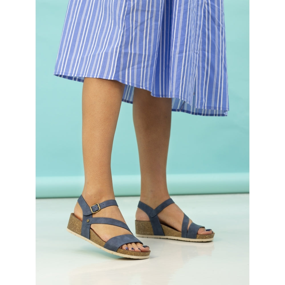 Lunar Cluster Ladies Cross Strap Wedge Sandal