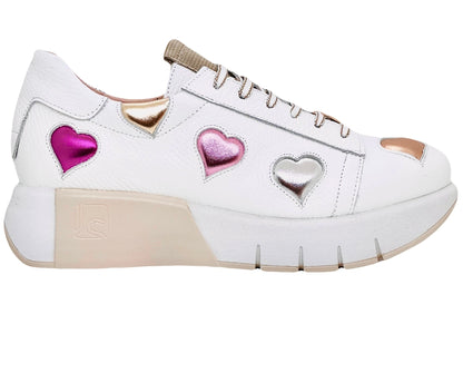 Jose Saenz Davina Heart Leather Sneaker