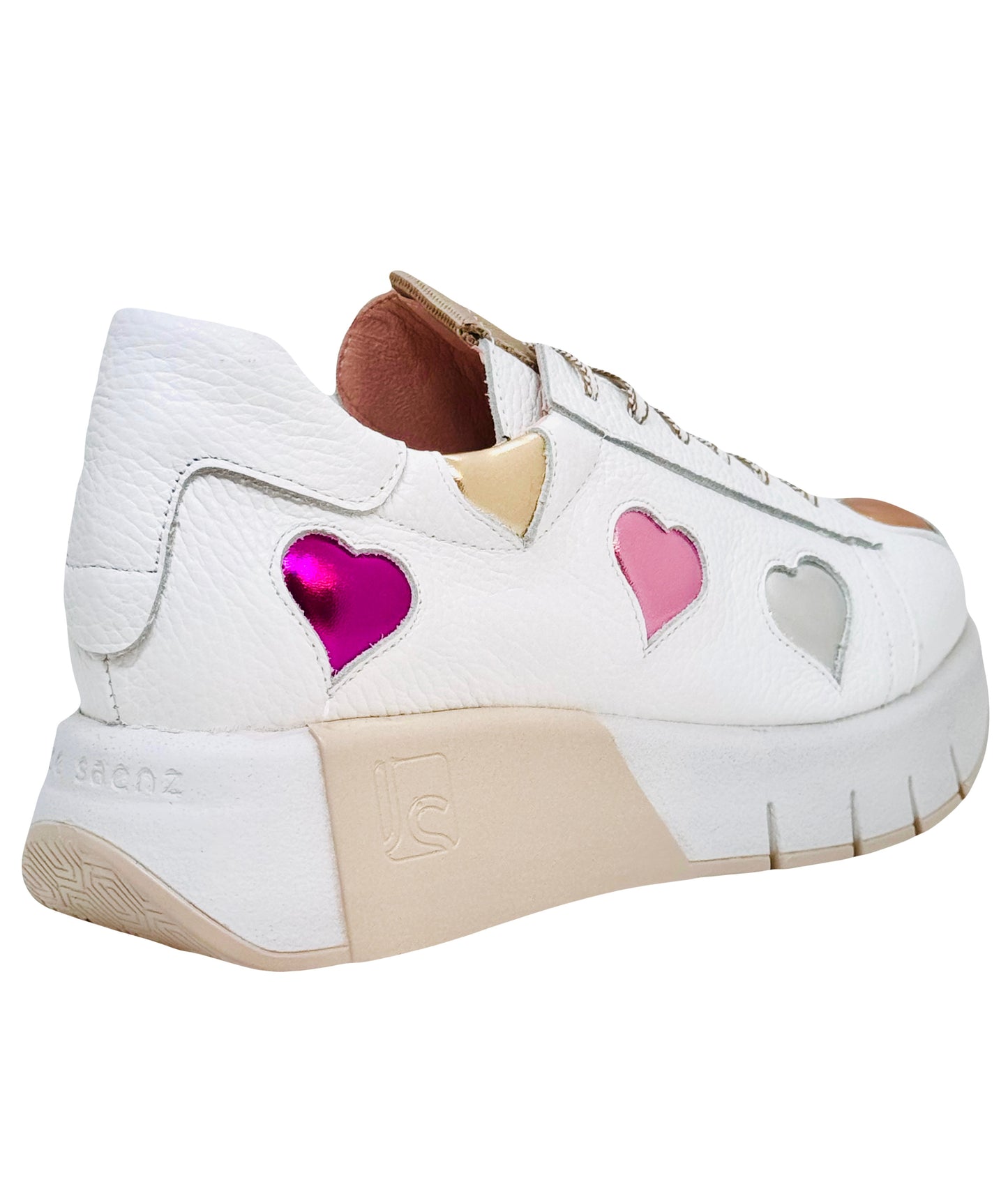 Jose Saenz Davina Heart Leather Sneaker