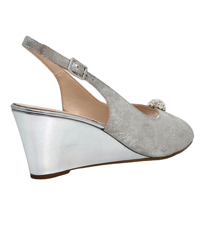 HB Ladies Wedge Diamante Trim Slingback