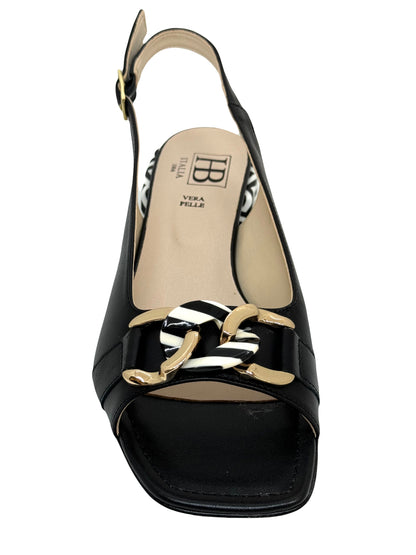 HB Shelby Chain Trim Low Heel Slingback
