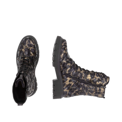 Remonte Ladies Bronze Print Lace Up Ankle Boot