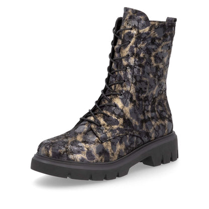Remonte Ladies Bronze Print Lace Up Ankle Boot