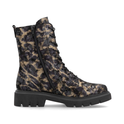 Remonte Ladies Bronze Print Lace Up Ankle Boot