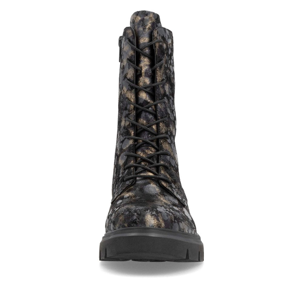 Remonte Ladies Bronze Print Lace Up Ankle Boot