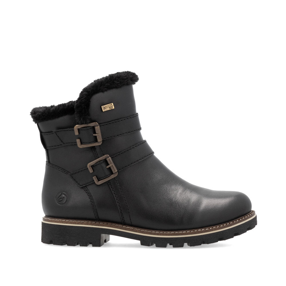 Remonte Ladies Buckle Side Warm Lined Ankle Boot
