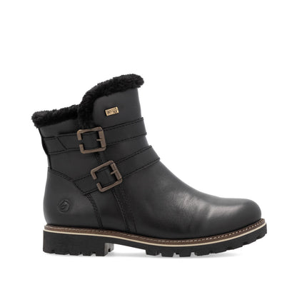 Remonte Ladies Buckle Side Warm Lined Ankle Boot