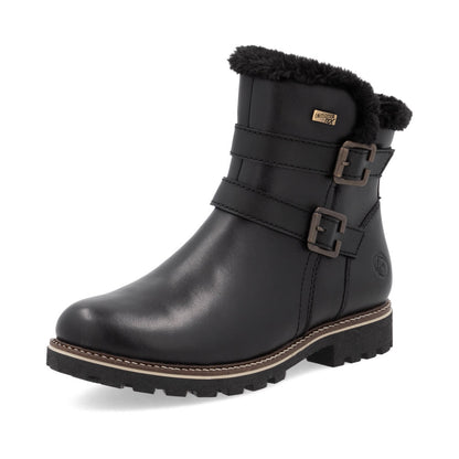 Remonte Ladies Buckle Side Warm Lined Ankle Boot