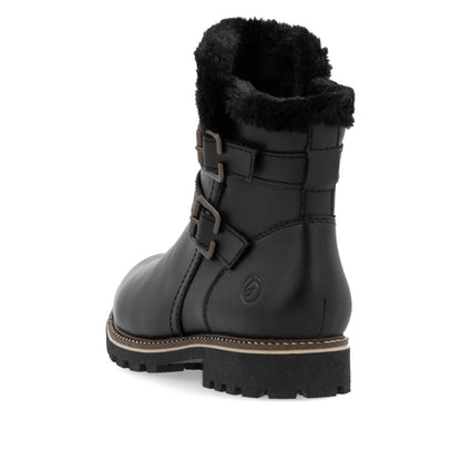 Remonte Ladies Buckle Side Warm Lined Ankle Boot