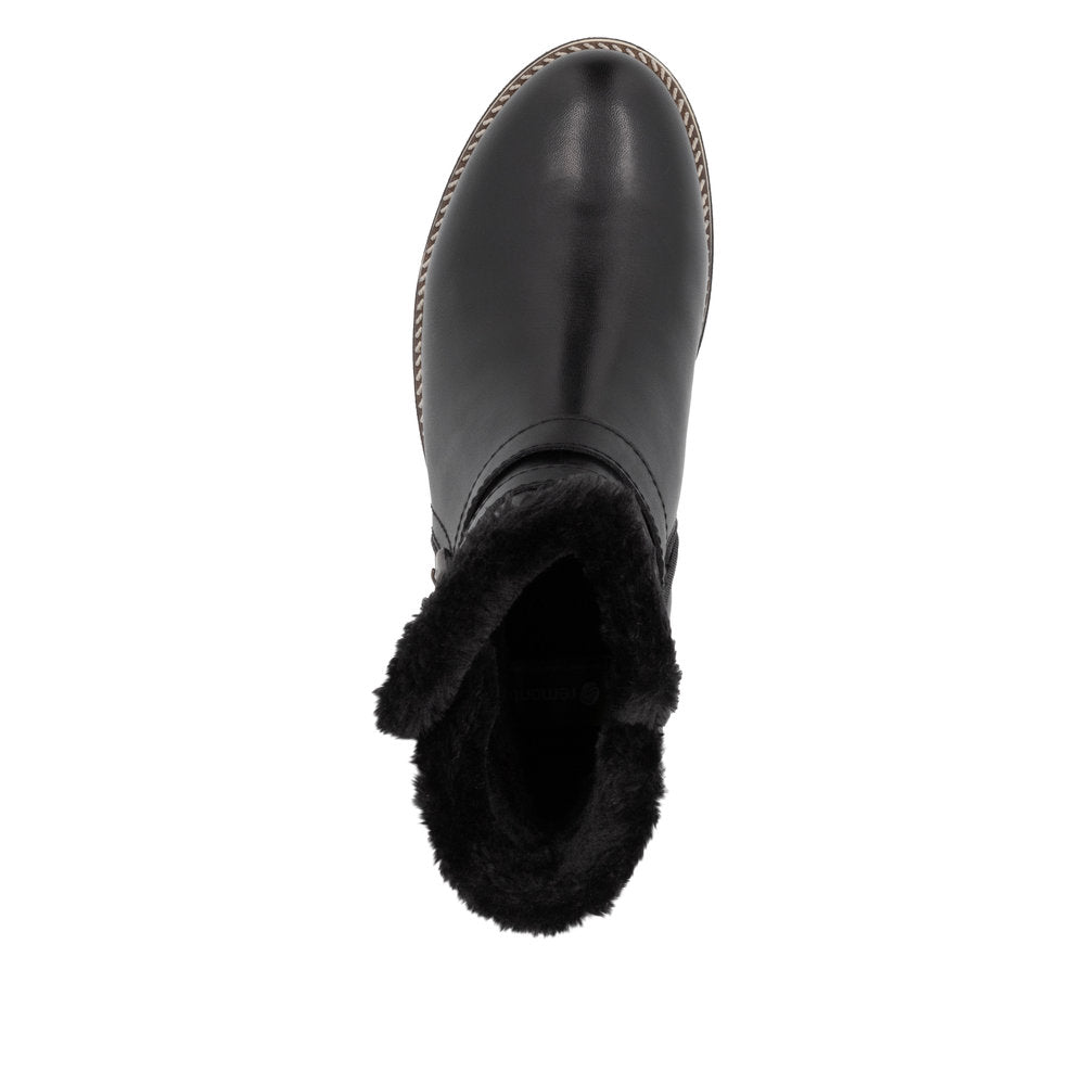 Remonte Ladies Buckle Side Warm Lined Ankle Boot