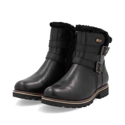 Remonte Ladies Buckle Side Warm Lined Ankle Boot