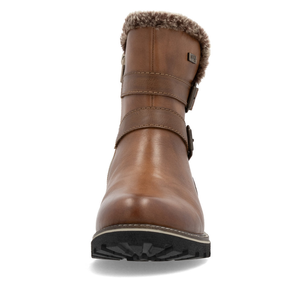 Remonte Ladies Buckle Side Zip Up Ankle Boot